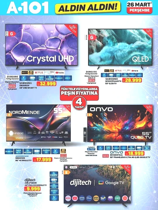 A101 AFİŞ 26 MART 2026 - A101 ALDIN ALDIN ÜRÜNLERİ TAM LİSTE