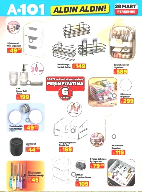 A101 AKTÜEL KATALOG 26 MART PERŞEMBE: A101 Aktüel ürünler neler Yeni haftanın indirimli ürünleri belli oldu A101 Aldın Aldın oyuncu koltuğu, çapa motoru, blender seti, televizyon...