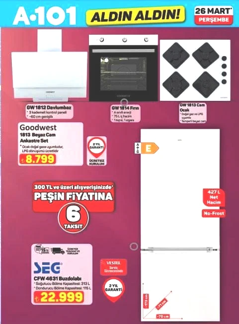 YENİ ÜRÜNLER A101 AKTÜEL 26 MART PERŞEMBE GÜNÜ SATIŞTA: A101 Aktüel ürünler neler Yeni haftanın indirimli ürünleri belli oldu A101 Aldın Aldın oyuncu koltuğu, çapa motoru, blender seti, televizyon...