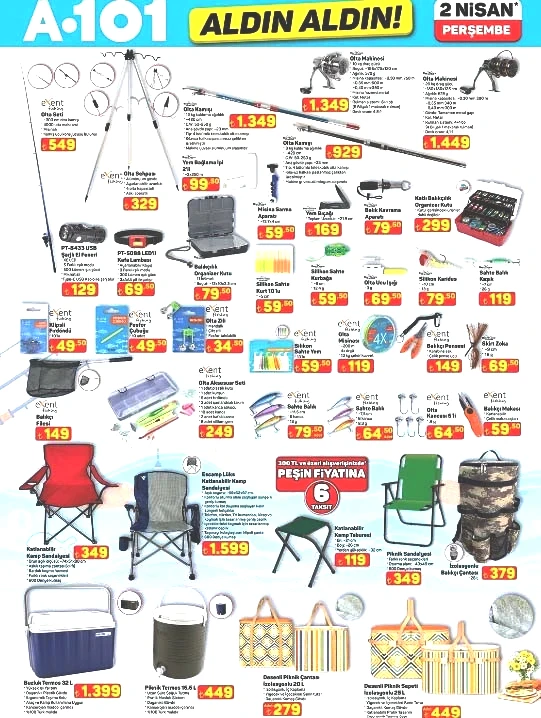 BUGÜN SATIŞTA A101 AKTÜEL AFİŞİ 2 NİSAN 2026 - EN SON TAM LİSTE || A101 Aldın Aldın indirim kataloğu bu hafta neler sunuyor A101 broşürü ile forklift, boy aynası, bulaşık makinesi, kamp sandalyesi, şarjlı dik süpürge raflarda