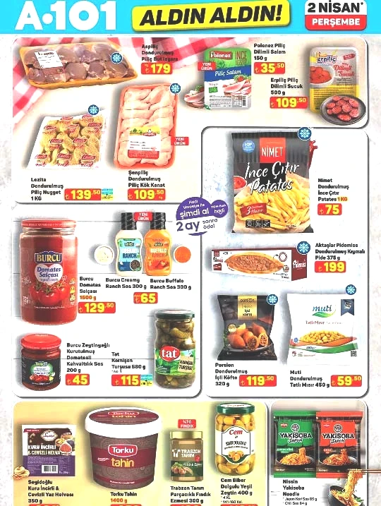 BUGÜN SATIŞTA A101 AKTÜEL AFİŞİ 2 NİSAN 2026 - EN SON TAM LİSTE || A101 Aldın Aldın indirim kataloğu bu hafta neler sunuyor A101 broşürü ile forklift, boy aynası, bulaşık makinesi, kamp sandalyesi, şarjlı dik süpürge raflarda