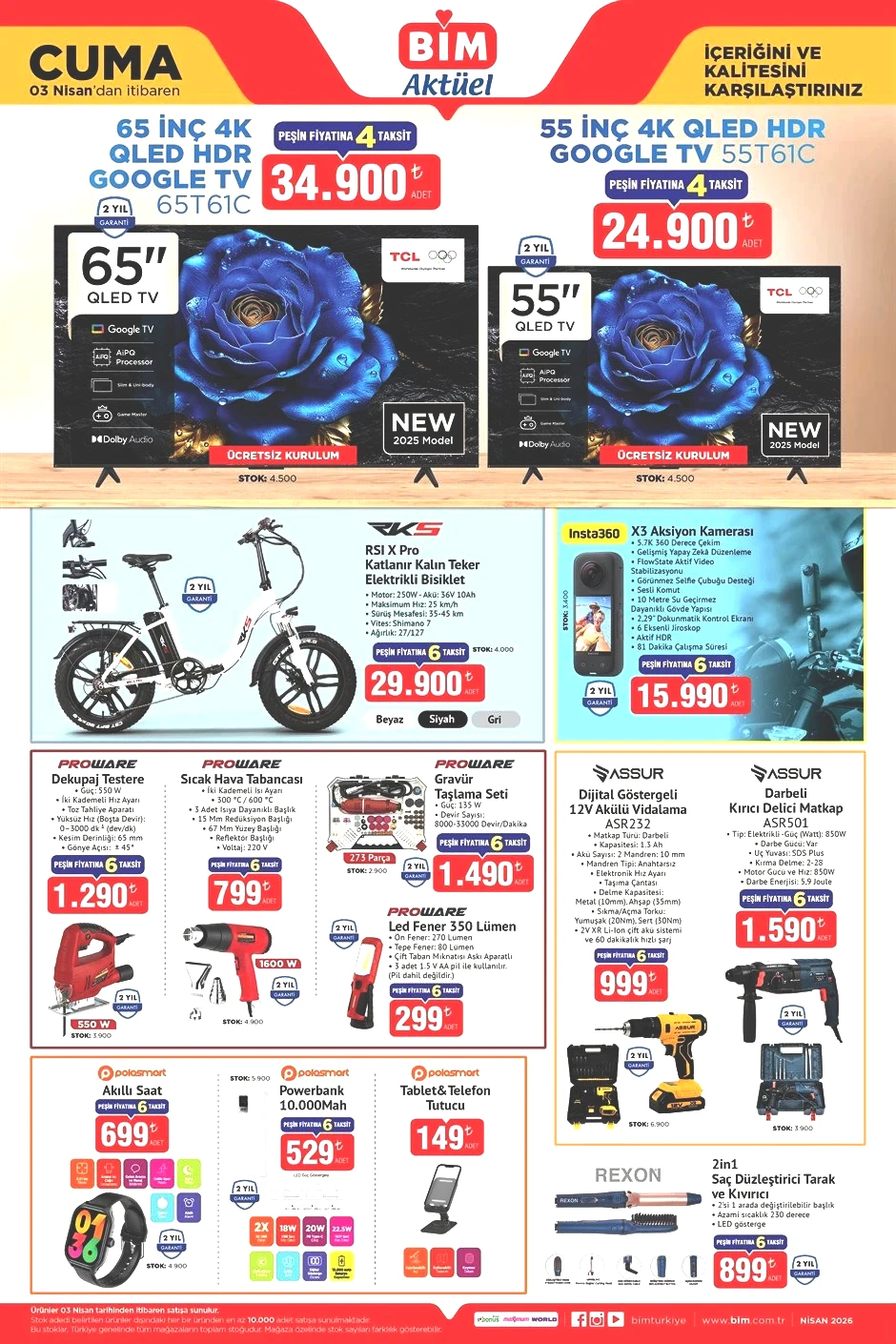 BİM AKTÜEL 3 NİSAN 2026 KATALOĞU