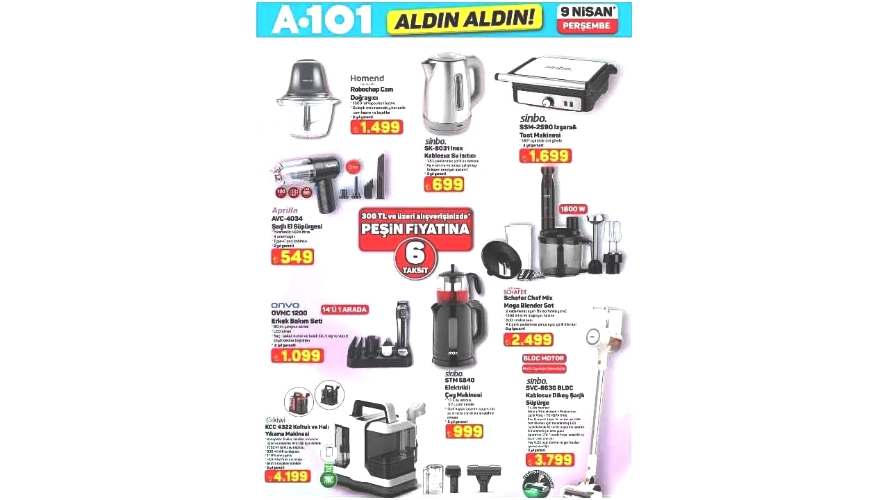 Foto - A101'in 9 Nisan 2026 Aldın Aldın aktüel kataloğu paylaşıldı! A101'in Perşembe aktüel indirim kataloğu