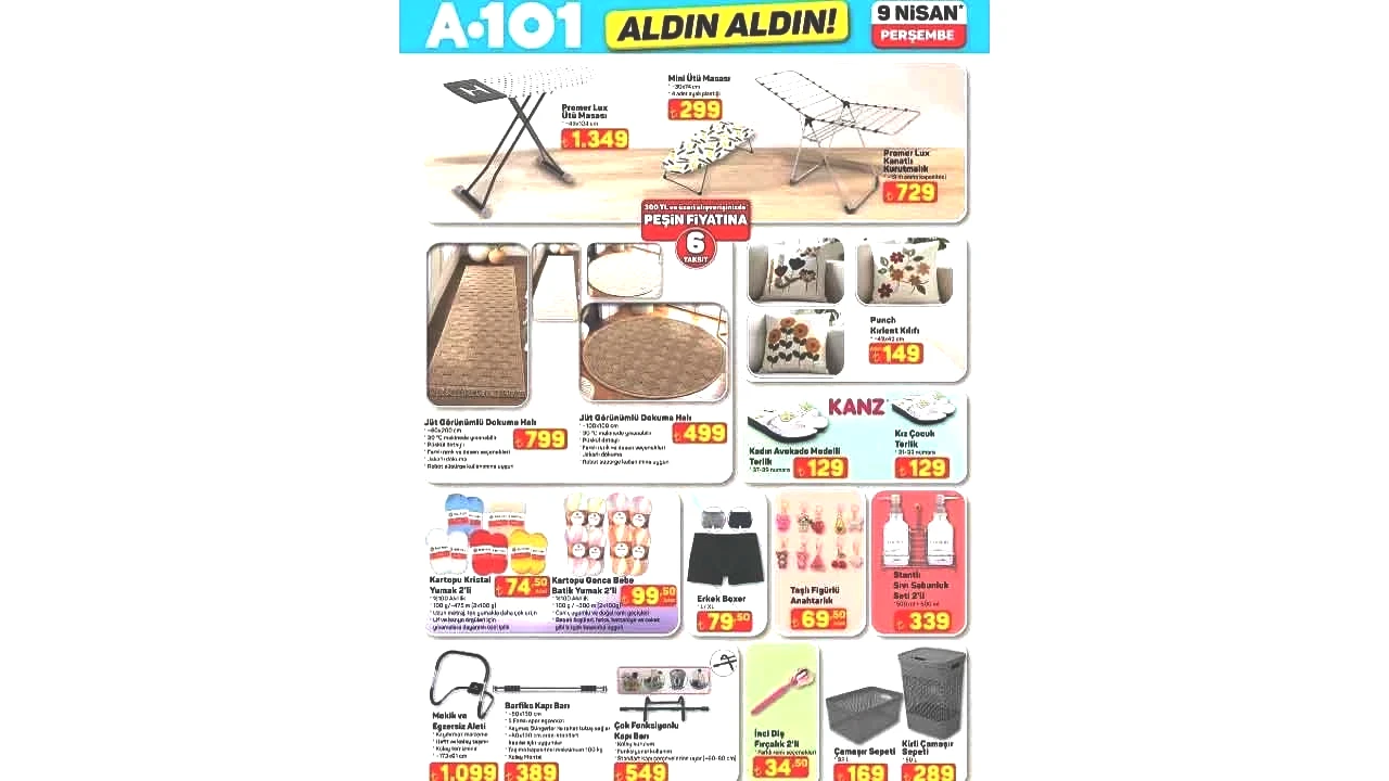 Foto - A101'in 9 Nisan 2026 Aldın Aldın aktüel kataloğu paylaşıldı! A101'in Perşembe aktüel indirim kataloğu